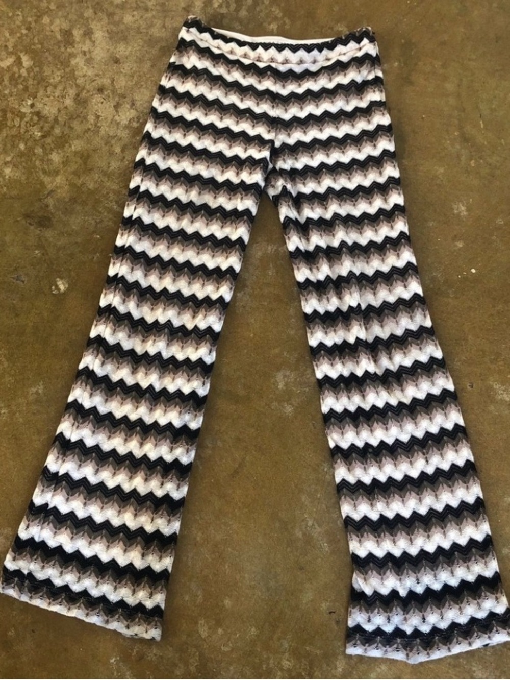 Trina Turk Crochet Chevron Wide Leg Pants
